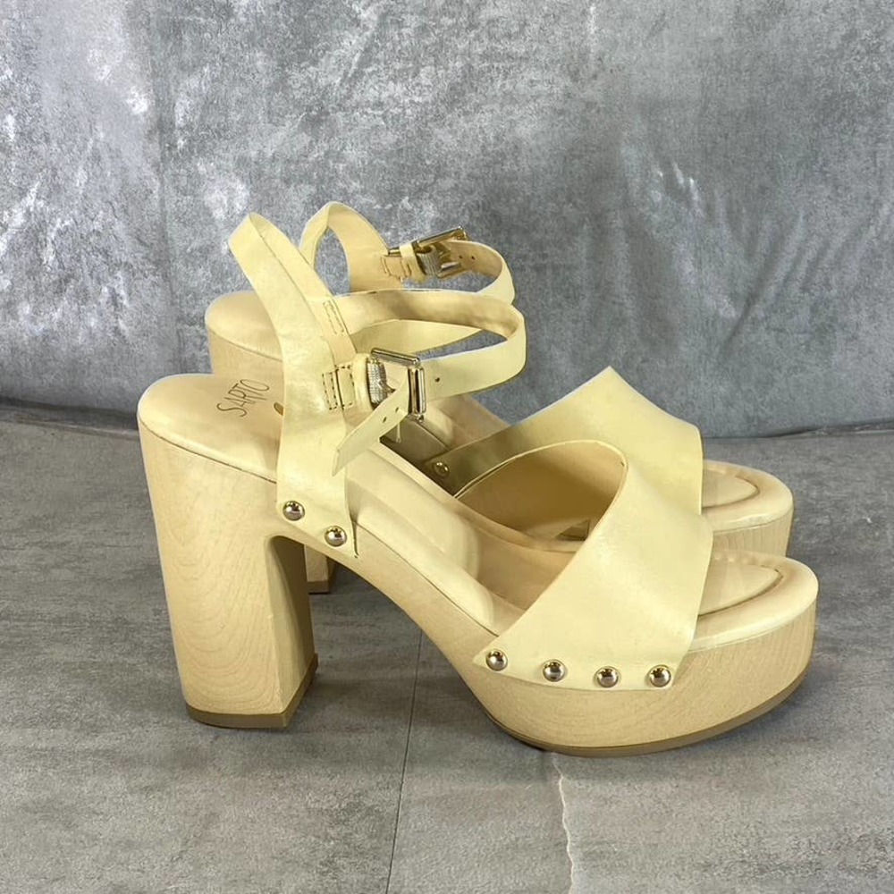 Sarto By Franco Sarto Women's Lemon Leather Wally Platform Sandals SZ 7.5
